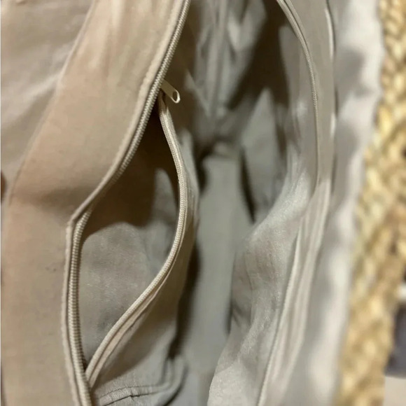 Naturalizer Straw Tote Bag with Leather Straps. Multi-color Ribboning. - Picture 8 of 10